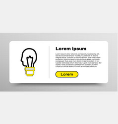 Line Light Bulb With Concept Of Idea Icon Isolated