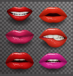 Woman Lips Stylish Slightly Open Mouth Isolated 3d