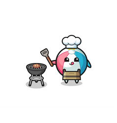 Beach Ball Barbecue Chef With A Grill