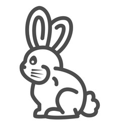 Chocolate Bunny Line Icon Festival