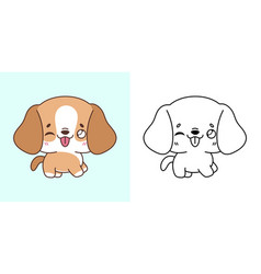 Cute Beagle Dog Clipart For Coloring Page