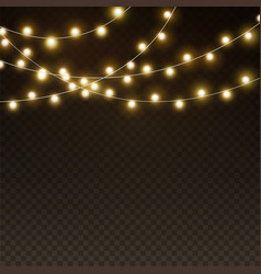 Light Garlands Background Realistic Christmas