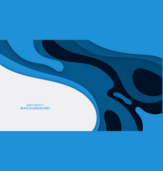 Minimal Blue Papercut Background Dynamic Wave