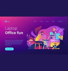 Office Fun Concept Landing Page