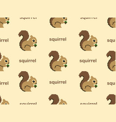 Squirrel Cartoon Character Seamless Pattern