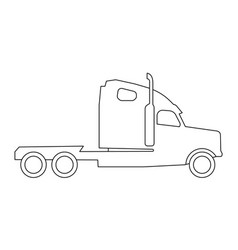 Car Big Truck Transport Model Coloring Line Icon