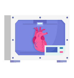 Human Heart Inside A 3d Printer Medical