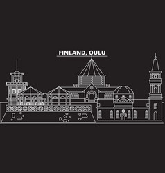 Oulu Silhouette Skyline Finland