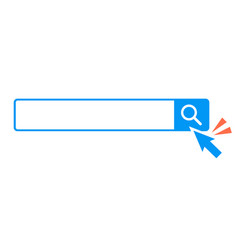 A Blue Search Box And Set Of Mouse Cursors