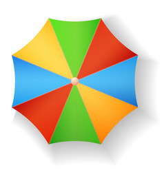 Color Umbrella Top View Summer Beach Shade