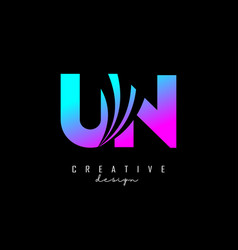 Creative Colorful Letters Un U N Logo