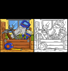 Construction Tool Box Coloring Page