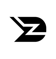 D And Z Letter Shape Logo Design