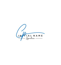 Initial Cp Signature Logo Template Hand Drawn