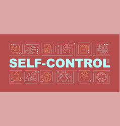 Self Control Tips Word Concepts Banner