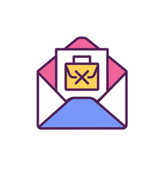 Write Resignation Letter Rgb Color Icon