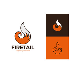 Fox Tail Logo Element Icon Tail Fire Logo