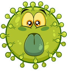 Funny Coronavirus Character Stuck Out Tongue