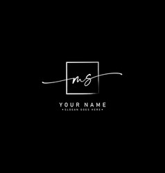 Ms Simple Signature Logo - Handwritten Template