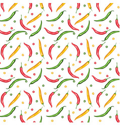 Chili Colorful Hand Drawing Seamless Pat