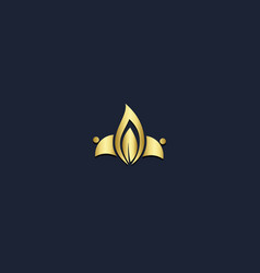 Luxury Leaf Eco Beauty Gold Logo