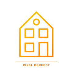 Two Story House Pixel Perfect Gradient Linear Icon