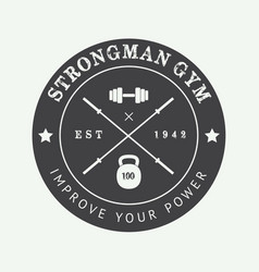 Vintage Gym Logo Badge Or Emblem