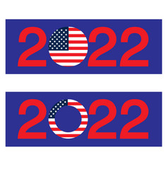 2022 Red White Blue Election Graphics With Flag