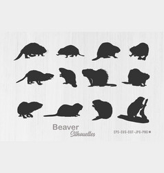 Beaver Silhouettes Svg