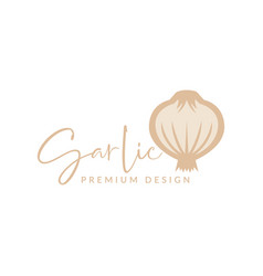 Feminine Garlic Logo Design Graphic Symbol Icon