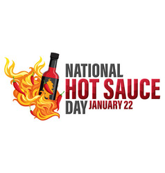 National Hot Sauce Day Banner Design