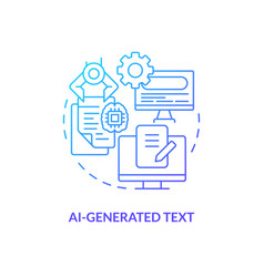 Ai Generated Text Blue Gradient Concept Icon