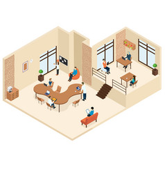 Coworking Isometric Center Concept