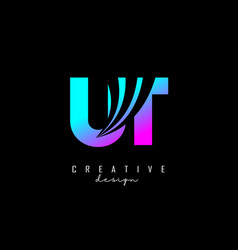 Creative Colorful Letters Ut U T Logo