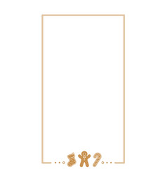 Vertical Rectangle Gingerbread Cookies Frame