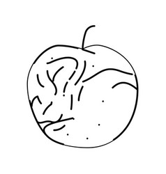 Apple Rotten Food Line Icon