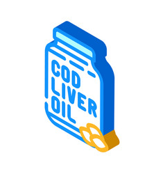 Cod Liver Oil Isometric Icon