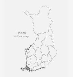 Map Country Finland Divided On Regions