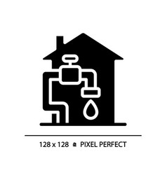 Water Supply Black Glyph Icon