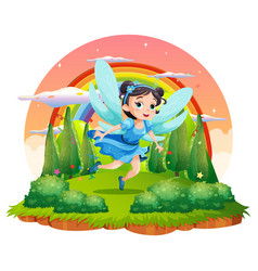 Fairy Princess Cartoon At Magic Land Background