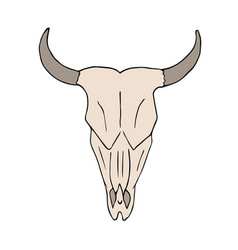 Hand Drawn Cow Bull Skull