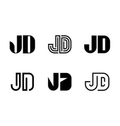 Set Of Letter Jd Logos