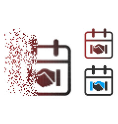 Broken Pixel Halftone Contract Day Icon