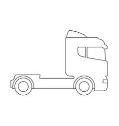 Car Truck Transport Model Coloring Line Icon Van