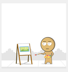 Man Draws A Picture