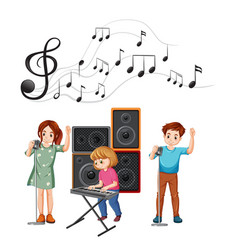 Music Band Kids Cartoon