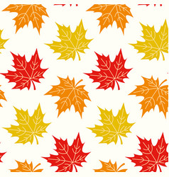 Seamless Pattern With Maple Leaves