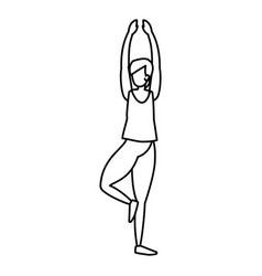 Young Woman Practicing Exercice