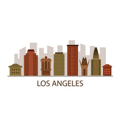 Los angeles skyline Royalty Free Vector Image - VectorStock