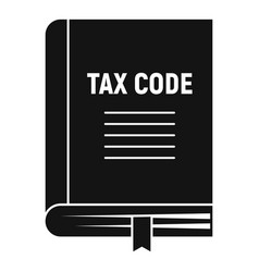 Tax Code Book Icon Simple Style